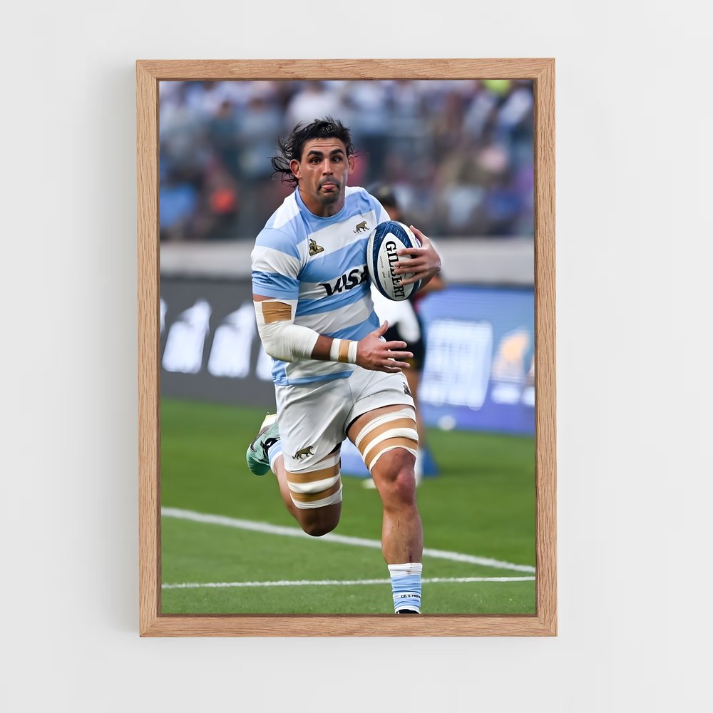 Poster Course Effrénée – affiche Rugby (vue 4)